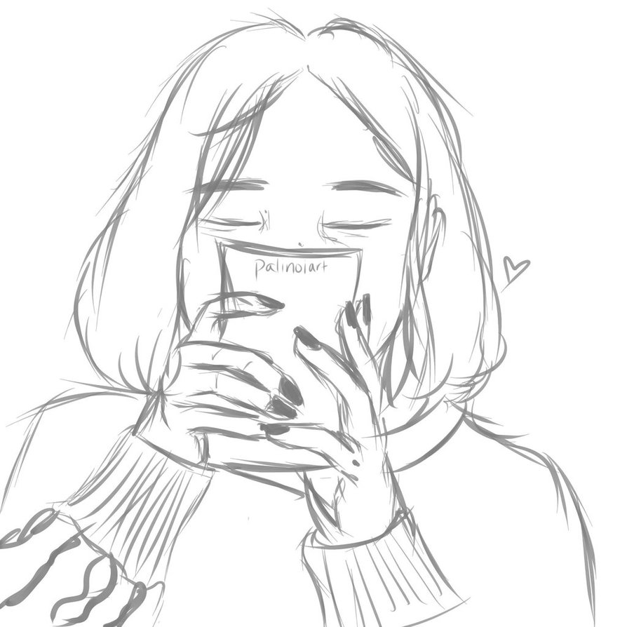 894x894 Shy Girl Art By Palinoiart