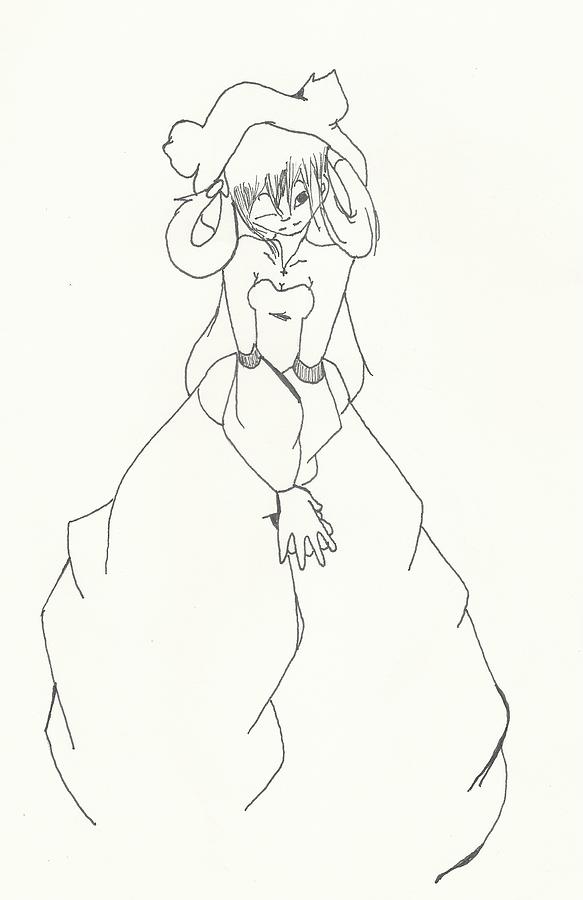 583x900 Shy Girl Drawing By Michelle Cruz