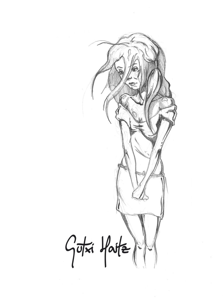 767x1041 Shy Girl When She Is Alone By Gutxihaitz