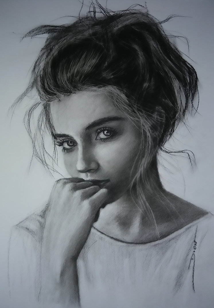 746x1072 Pretty Shy Girl With Messy Hair By Weadme