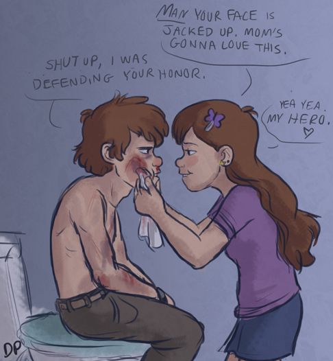 486x526 Aw! Sibling Love. This Is Such A Sweet Drawing Of Older Mabel