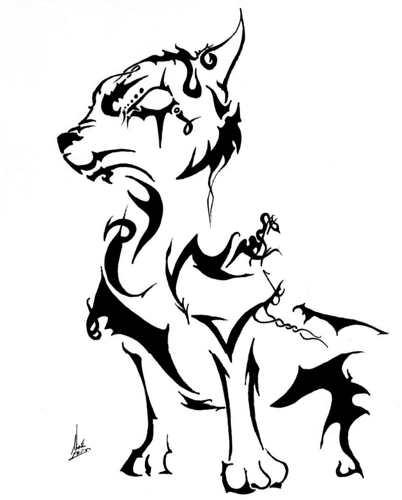 1351x1680 Tribal Wolf By Deafening Silence