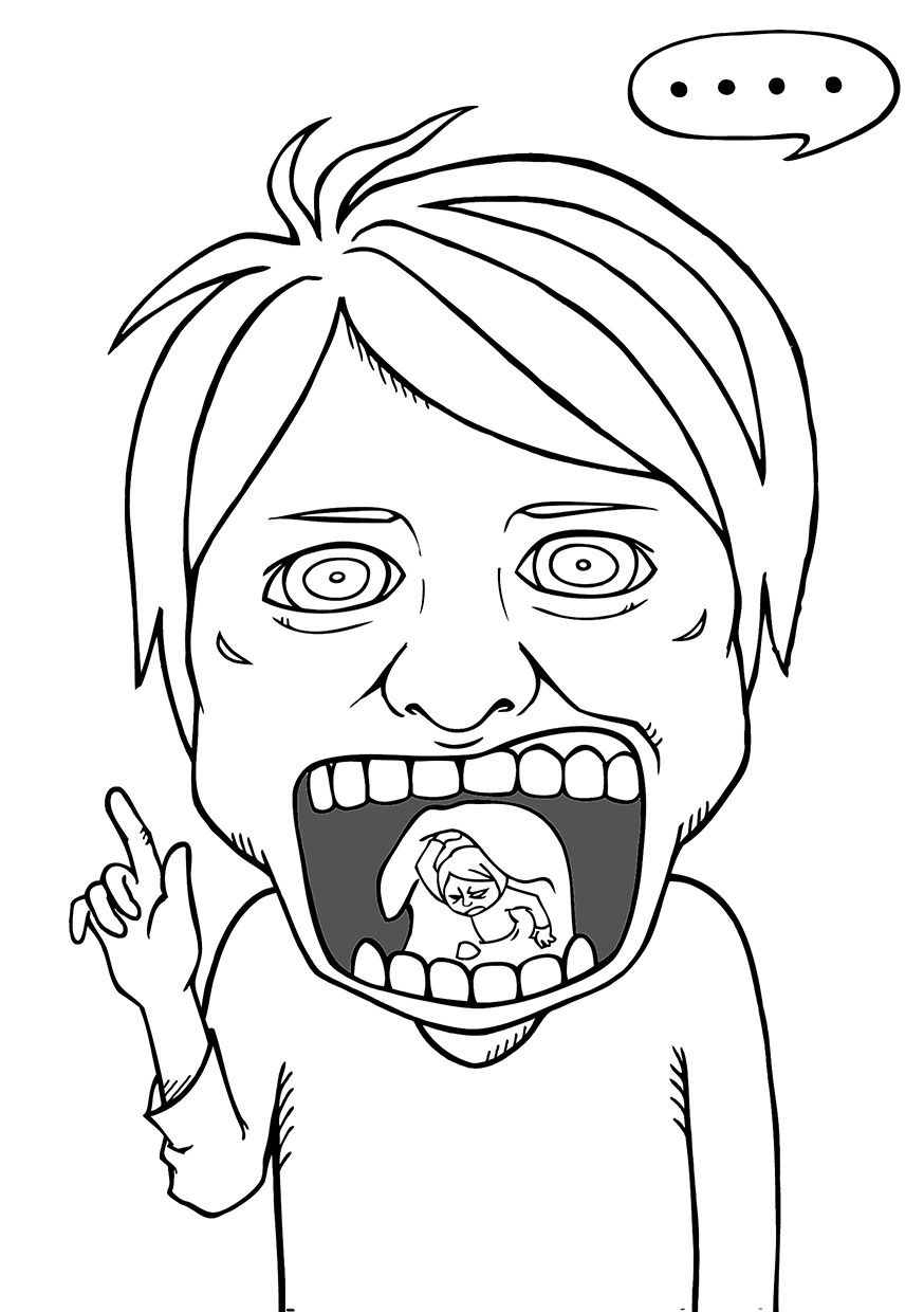 874x1240 Human Face Silence Comic My Drawings