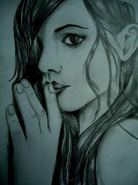 480x640 Silence Drawing By Ashish Kumar Rudra