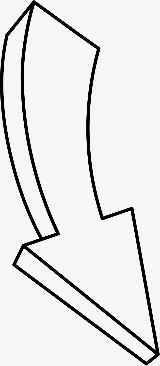 650x1482 Hand Painted White Arrows, Hand Drawn Arrow, Bend, Simple Png