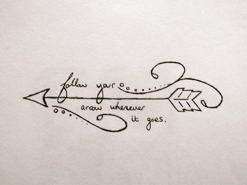 500x375 Follow Your Own Arrows Tattoos Arrow, Tattoo