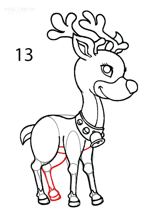 600x878 How To Draw A Deer Together With Cartoon Drawing Of A Deer Deer