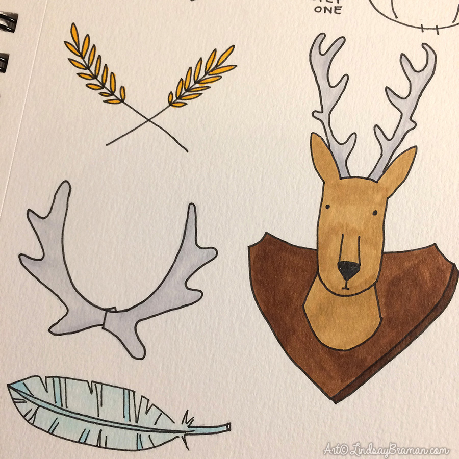900x900 How To Draw Antler Laurels In 4 Easy Steps