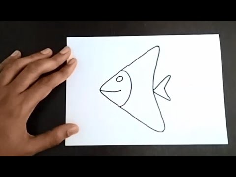480x360 How Draw A Fish Easy And Simple Drawing For Kids Learn