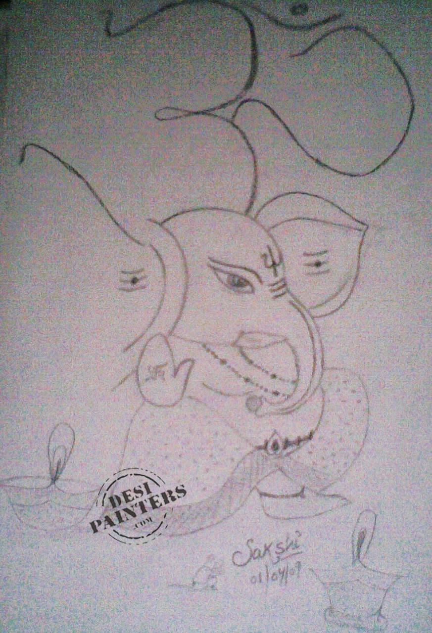 873x1280 Pictures Easy Pencil Drawings Of Lord Ganesha,