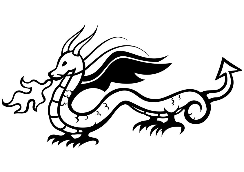 842x595 Free Printable Dragon Coloring Pages For Kids