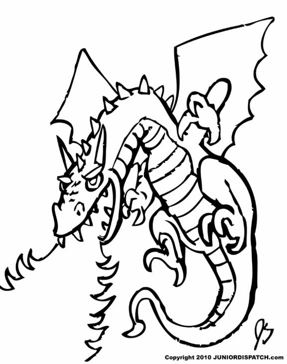 576x729 Collection Of Dragon Breathing Fire Drawing In Color High