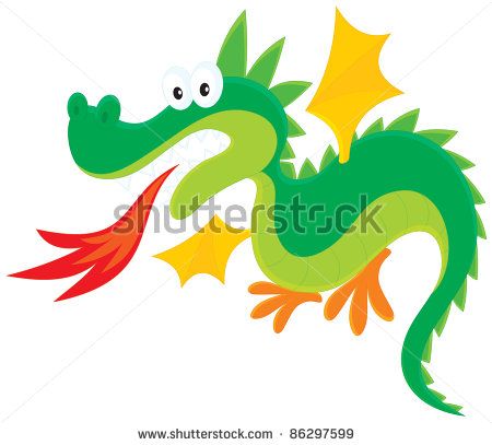 450x407 Simple Fire Breathing Dragon Drawing