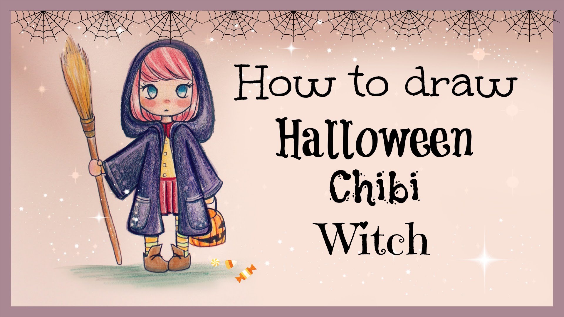 1920x1080 Drawing Tutorial How To Draw And Color Halloween Chibi Witch