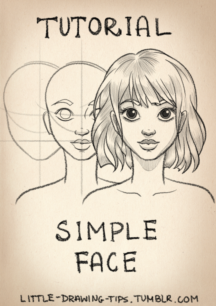 744x1052 Drawing Simple Face