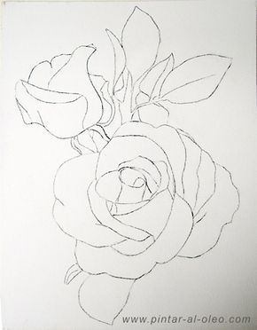 290x372 Como Dibujar Una Rosa, Pintar Al Drawing