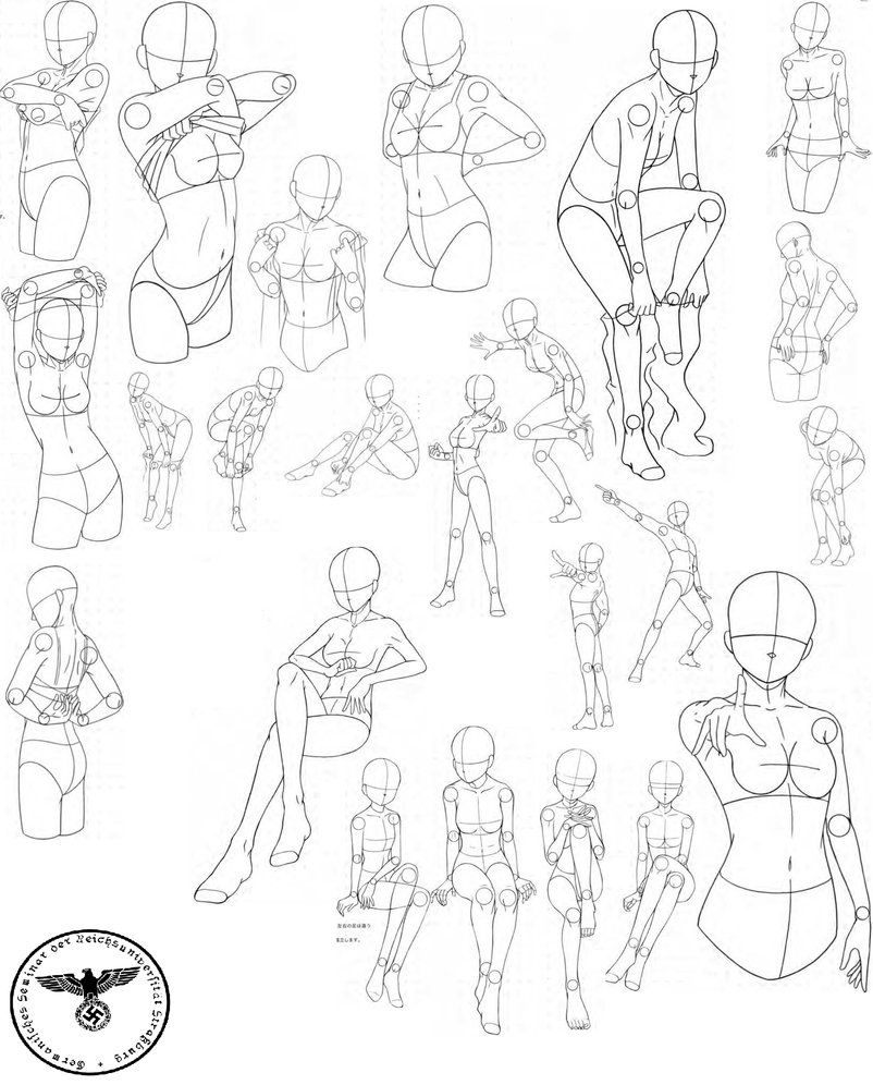 Female Draw Anime Poses ~ Anime Group Poses Reference ~ Pin On The ...