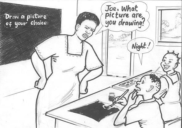 591x417 Drawing Night Drawing By Sylvester Banahene