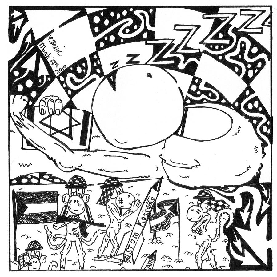900x900 Political Maze Cartoon Israel Gaze Situation Drawing By Yonatan