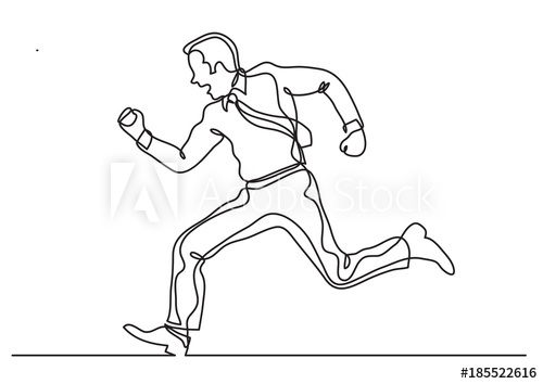 500x354 Continuous Line Drawing Of Business Situation