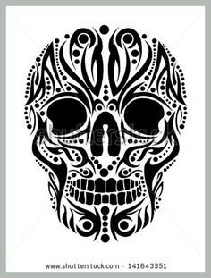 236x311 Awesome Drawings Of Skulls Tribal Skull By Huttuz