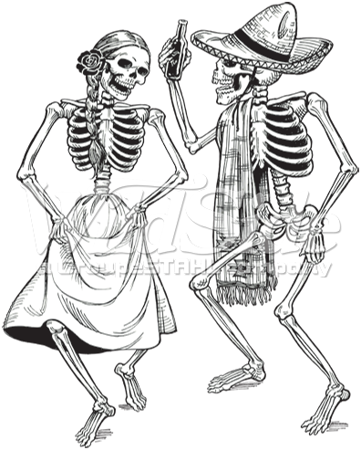 396x493 Dancing Skeletons Day Of The Dead Wildside