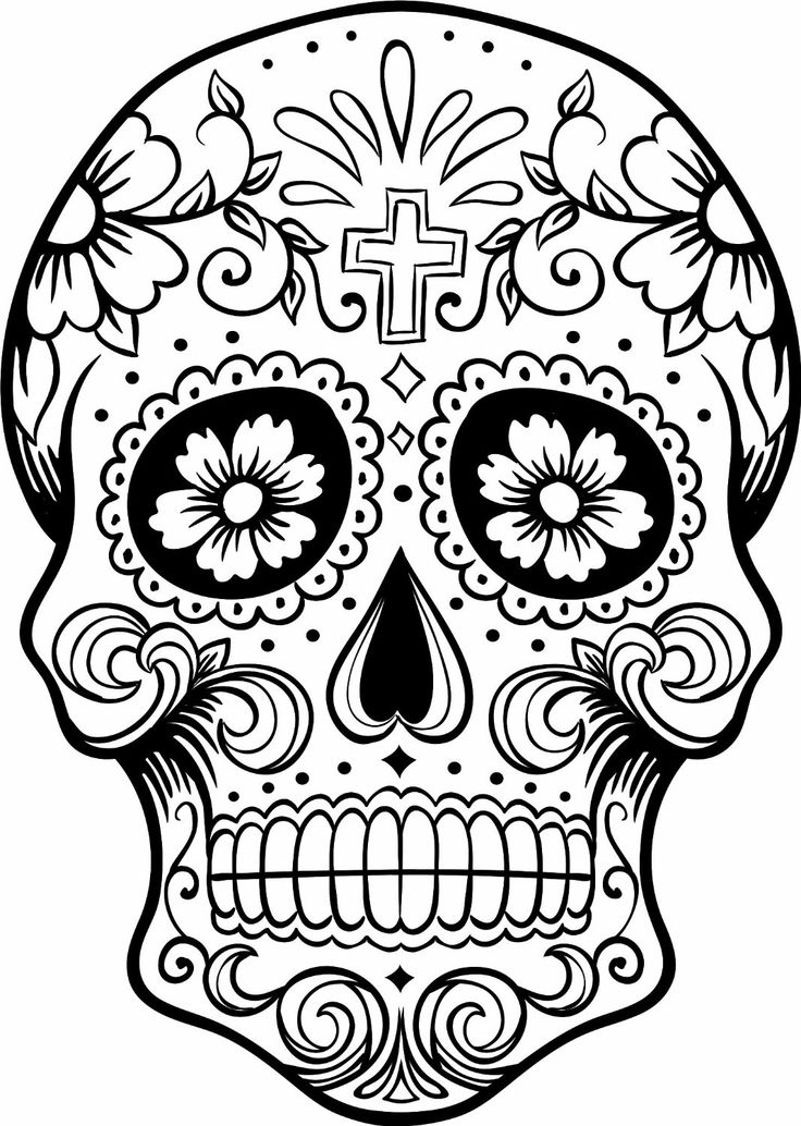 736x1034 Plush Design Sugar Skull Coloring Pages 11 Pics Of Easy To Draw