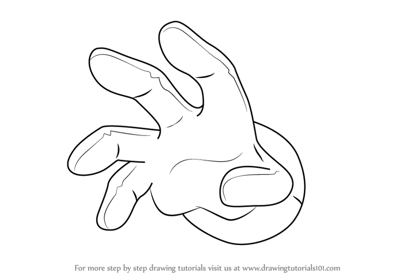800x566 Learn How To Draw Master Hand From Kirby (Kirby) Step By Step