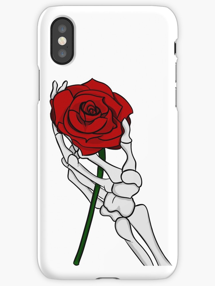 750x1000 Rose With Skeleton Hand Iphone Cases Amp Covers By Forbiddenseason