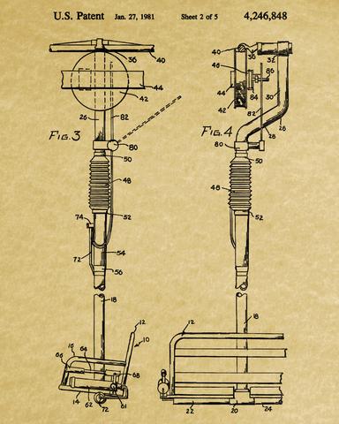 384x480 Ski Lift Patent Print Skiing Blueprint Winter Sports Poster