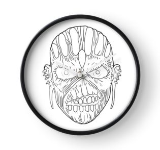 315x294 Eddie Iron Maiden Clocks By Aliceonfire Redbubble