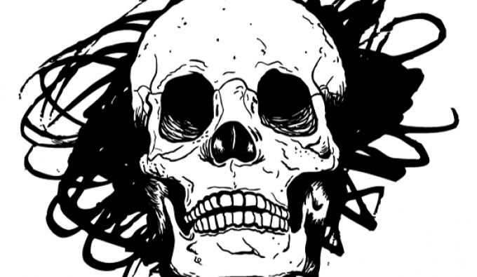 680x395 Hand Drawn Skull Vectorish
