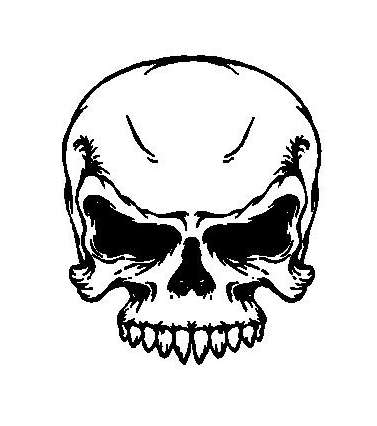 377x426 Skull Teeth Decal