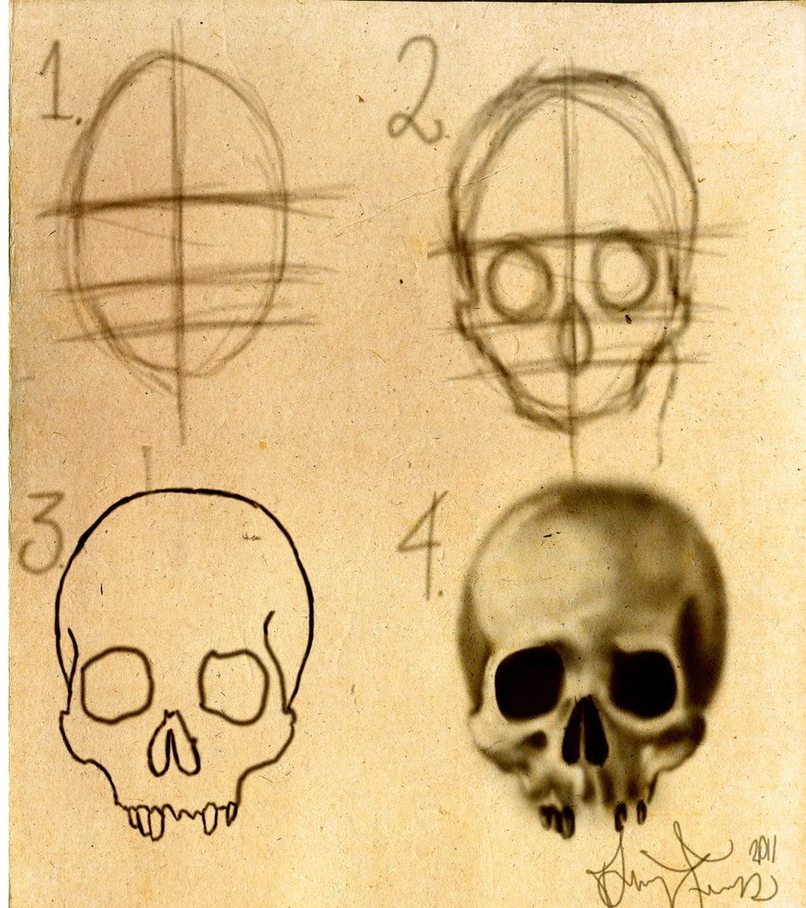 900x1014 How To Draw A Skull Stepbystep By