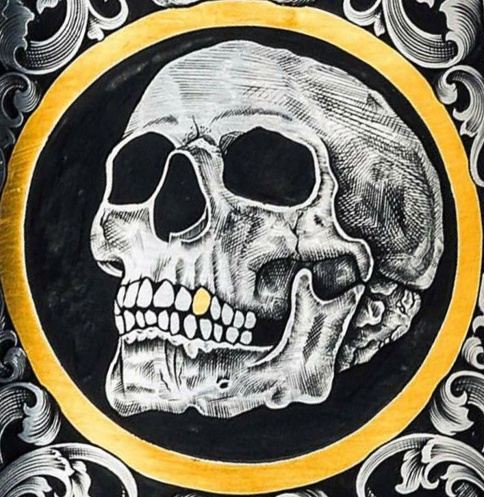 707x726 Skull Gold Tooth Skulls! Gold Teeth, Grim Reaper