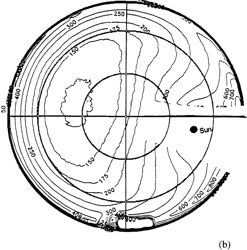 850x861 Contour Plots Of Skylight Radiance Units 10 2 Wnm Cm 2 Sr.