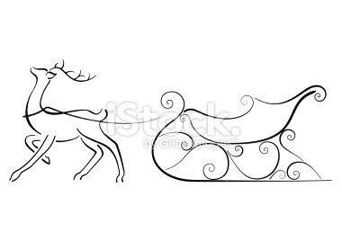 380x278 Minimal Image Of A Reindeer And Sleigh Reindeer