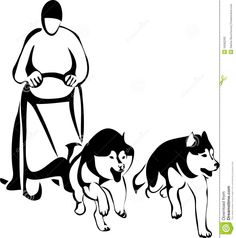 236x238 Dog Sled Drawing