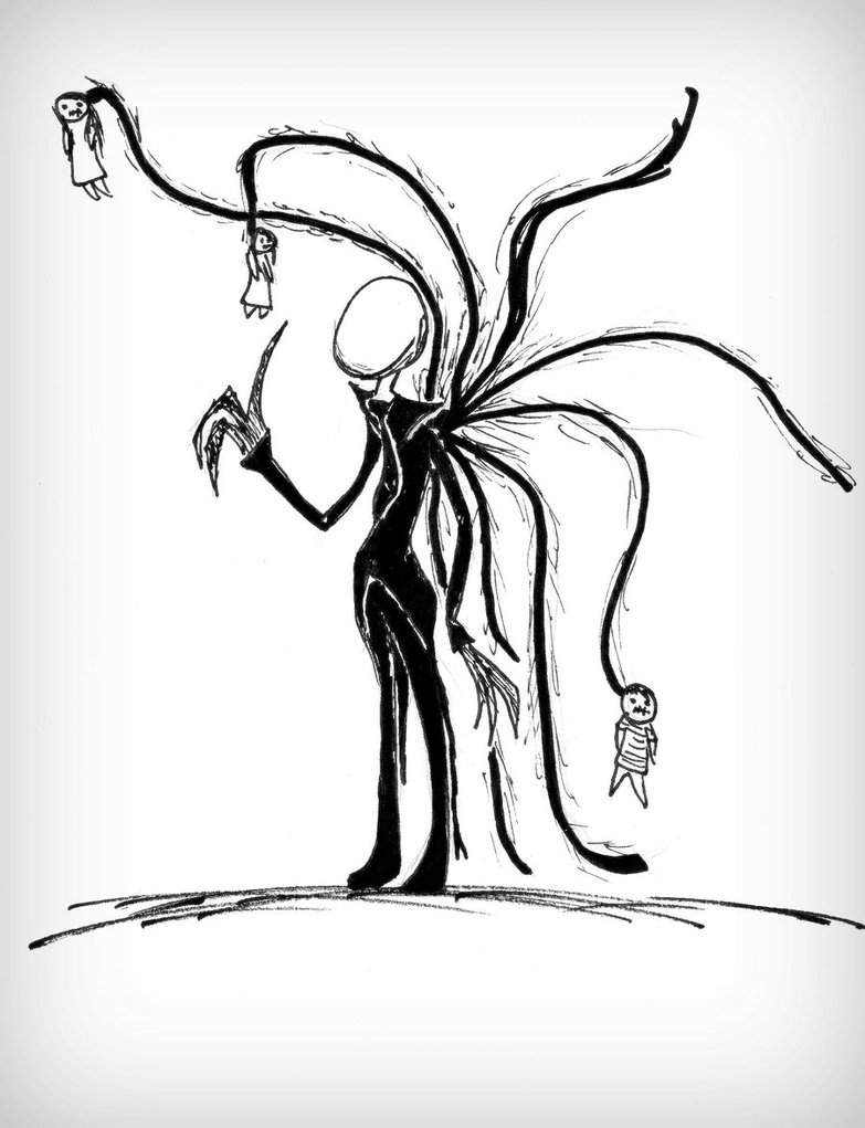 783x1021 Collection Of Slender Man Drawing Cute High Quality, Free