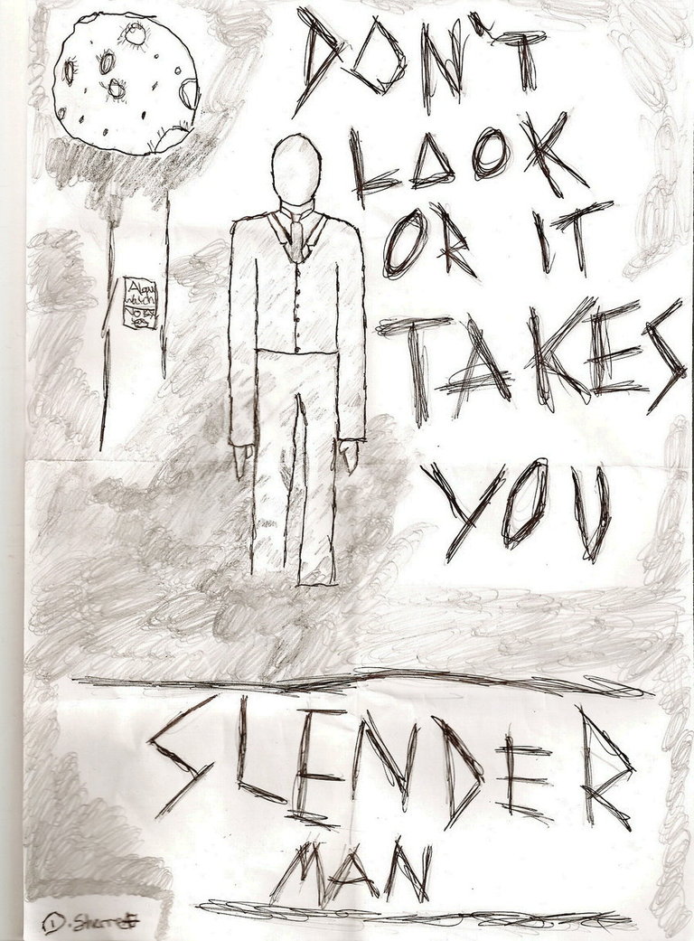 768x1041 Slenderman Pencil Drawing By Darhtdylan