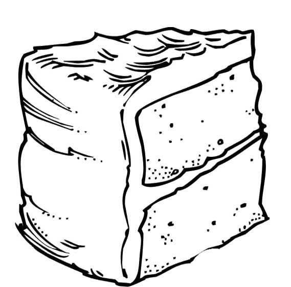 569x562 Fun Slice Cake Coloring Pages