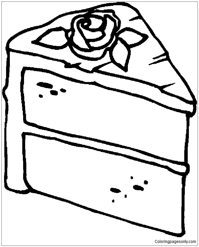 688x852 Slice Cake Coloring Page Food Coloring Pages Free