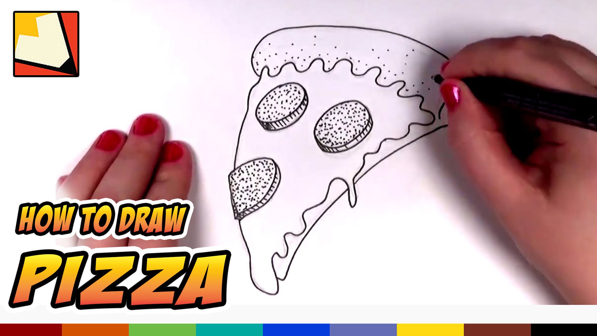 1920x1080 How To Draw A Pizza Slice For Kids