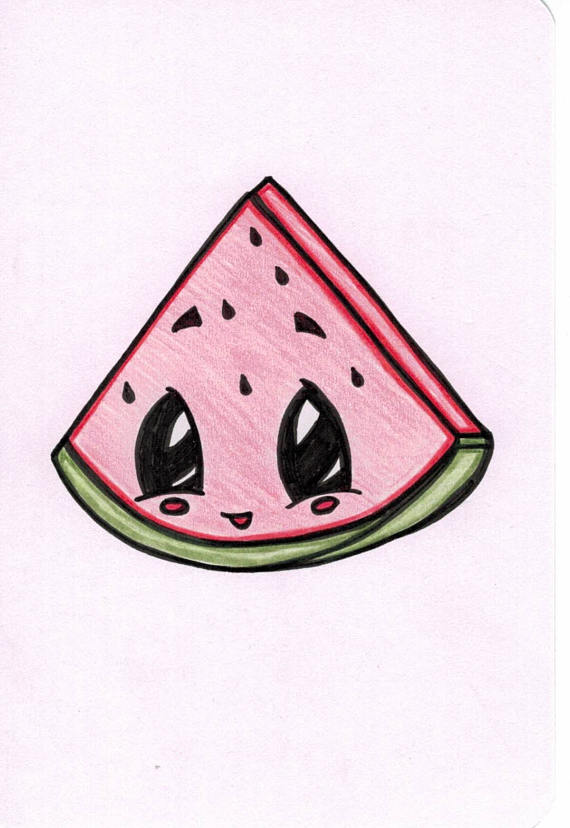 570x828 Watermelon Cartoon Watermelon Slices, Drawings