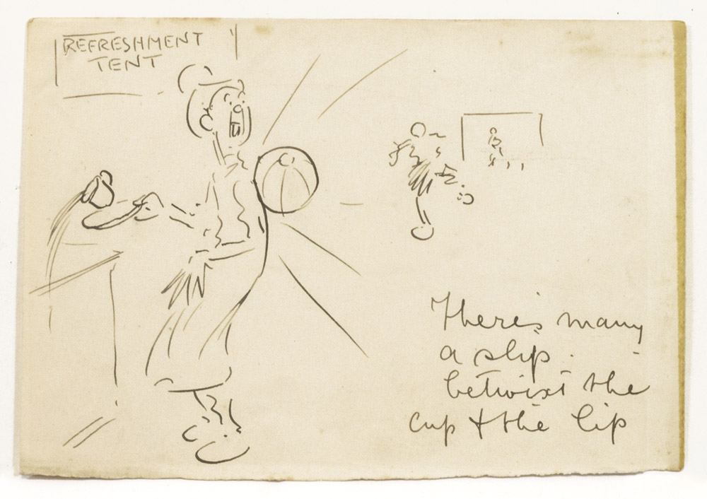 1000x706 Drawing There's Many A Slip Between Cup And The Lip. Tom Browne