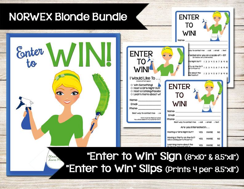 792x612 Norwex Enter To Win Raffle Ticket Drawing Slip Door Prize