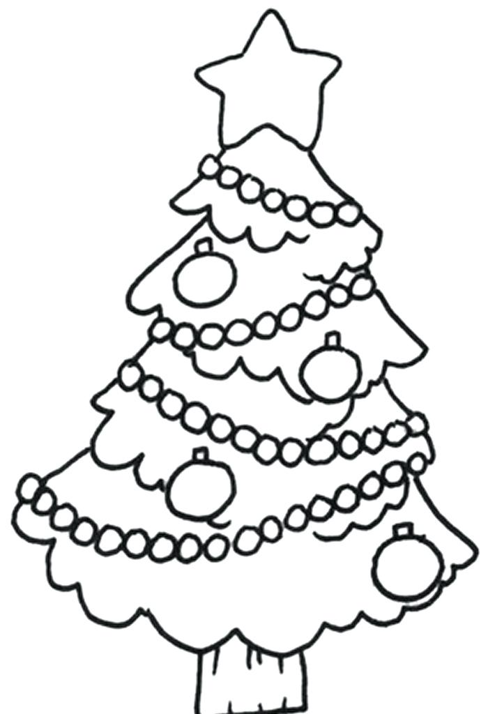 700x1024 Coloring Pages ~ Christmas Tree Drawing For Coloring Page Pages