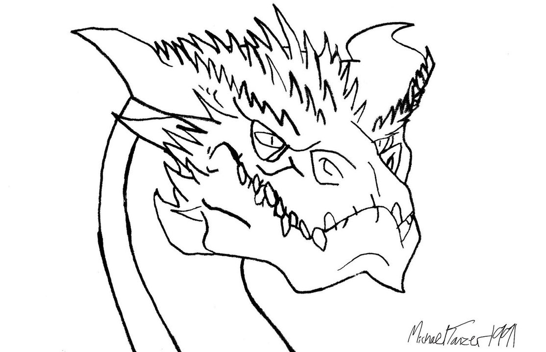 1114x718 Smaug (Sketch) By Michaeltanzer1991