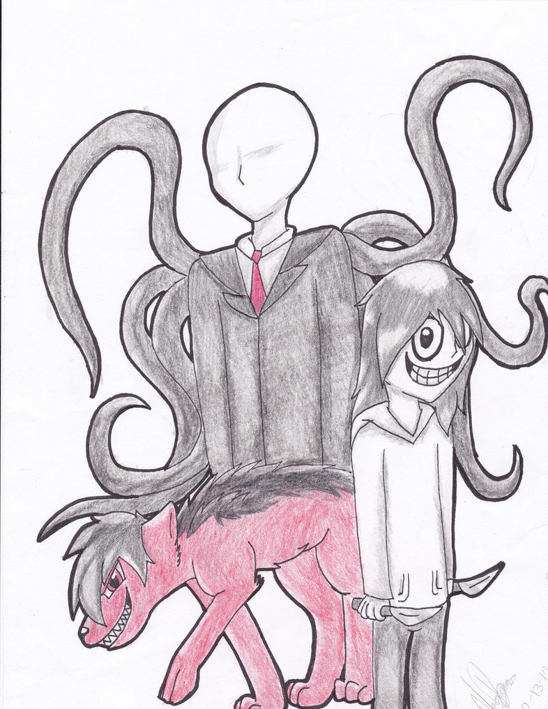 786x1016 Slender Man, Smilie Dog, And Jeff The Killer. By Xxtime Freezerxx