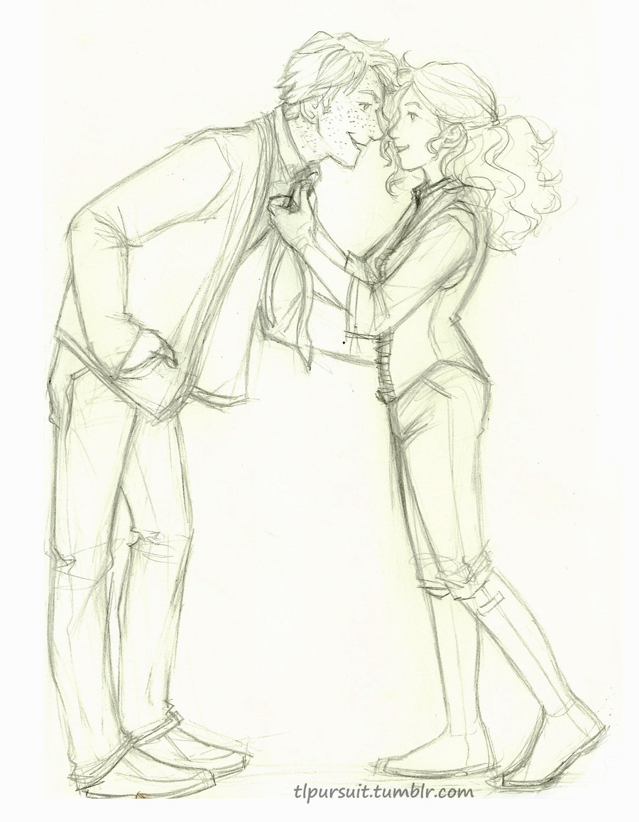 900x1157 Ron And Hermione By Catching Smoke